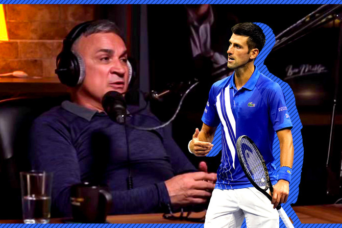 Srdjan Djokovic komentarise mec, Novak Djokovic