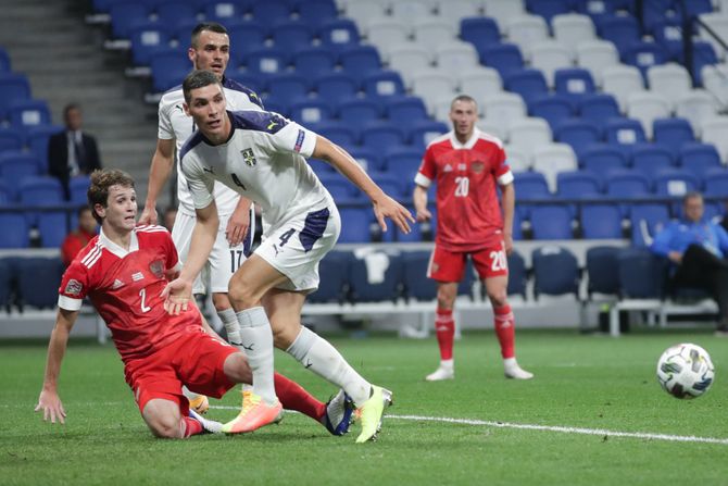 Fudbalska reprezentacija Srbije, Fudbalska reprezentacija Rusije, Liga nacije