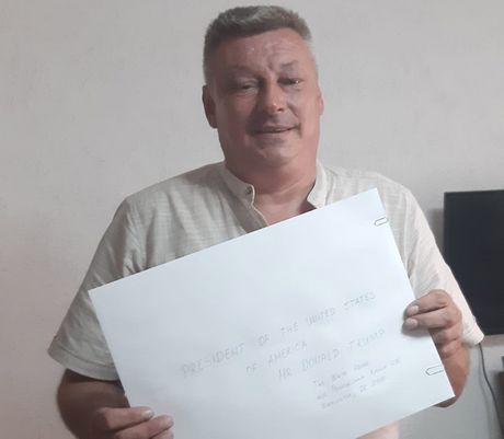 Suvobor, pismo poziv Donaldu Tramp, Gornji Milanovac Suvobor, pismo poziv Donaldu Tramp, Gornji Milanovac