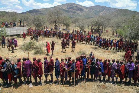 Masai pleme Kenija Afrika, Kenya Maasai Ceremony