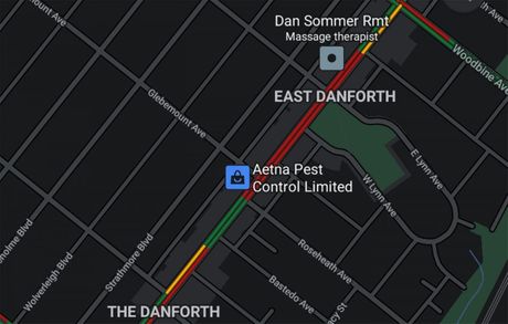 Google Maps Dark Mode, gugl maps tamni mod