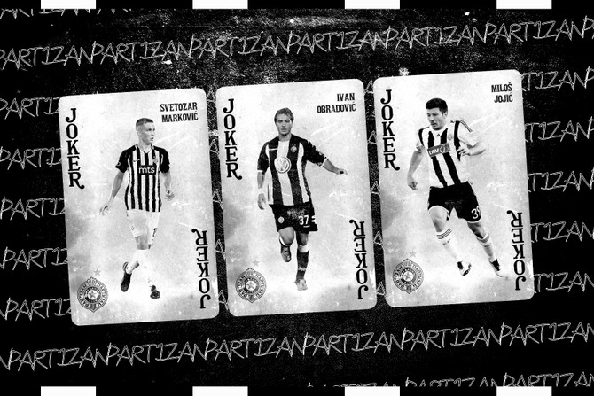 Partizan, pojacanja, karte dzokeri, Ivan Obradović, Miloš Jojić i Svetozar Marković