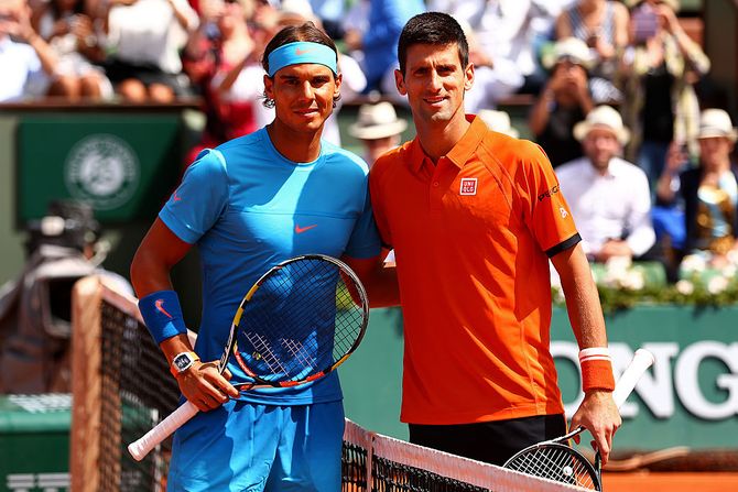 Rafael Nadal, Novak Đoković, Rolan Garos Rafael Nadal, Novak Đoković, Rolan Garos