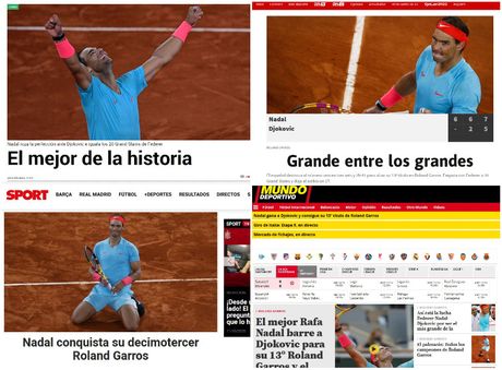 Španski mediji, Nadal, Rolan Garos