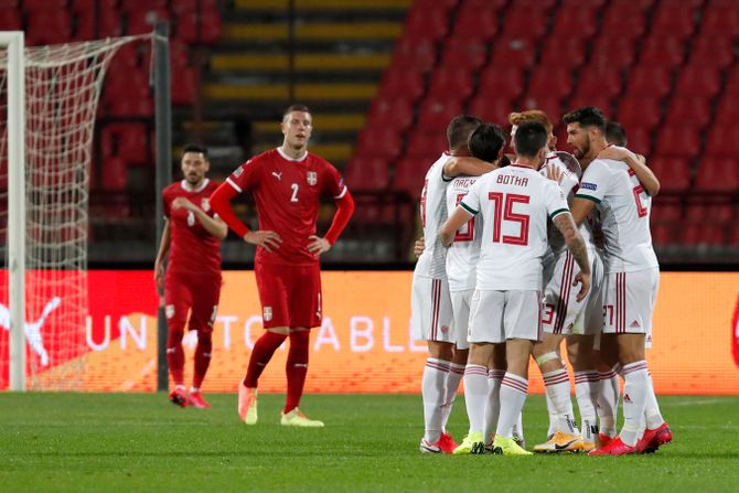 Fudbalska reprezentacija Srbije, fudbalska reprezentacija Mađarske