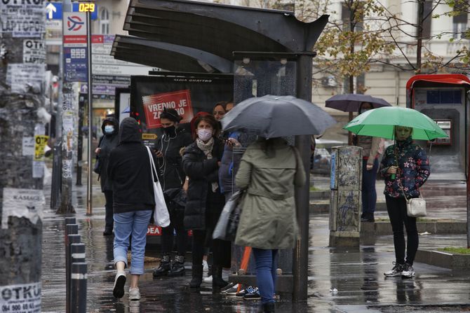 BEOGRAD KISA ULICE, vremenska prognoza nevreme, hladno vreme