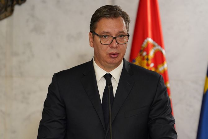 Aleksandar Vučić i Miroslav Lajčak