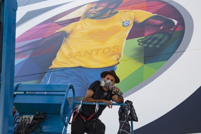 Pele mural fudbal Pele mural fudbal