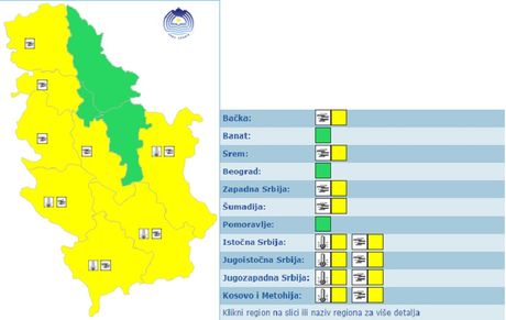 Žuti meteoalarm Žuti meteoalarm