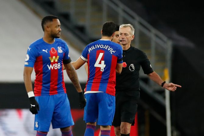 Wolverhampton Crystal Palace Luka Milivojević crveni karton