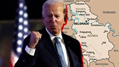 Srbija mapa Džo Bajden Biden Srbija mapa Džo Bajden Biden