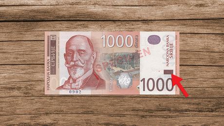 1000 dinara lice