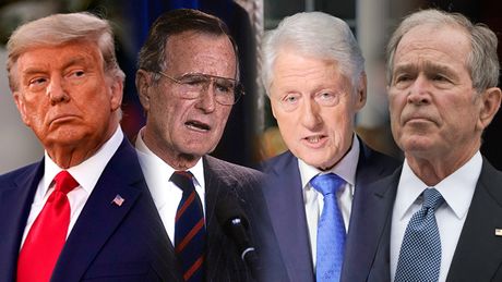Donald Tramp, George H W Bush, Bill Clinton, George W Bush Donald Tramp, George H W Bush, Bill Clinton, George W Bush