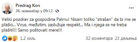 Dr Predrag Kon, status Dr Predrag Kon, status