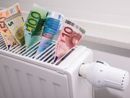 Grejanje, novac, evri, radijator