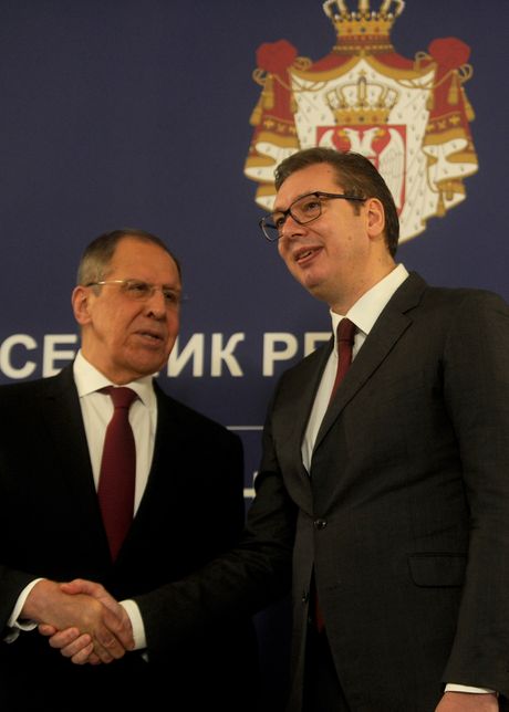 Aleksandar Vucic, Sergej Lavrov Aleksandar Vucic, Sergej Lavrov