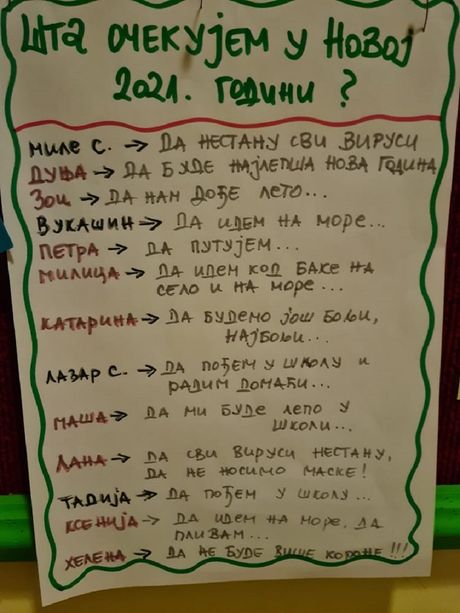 Predškolci, želje za Novu godinu Predškolci, želje za Novu godinu