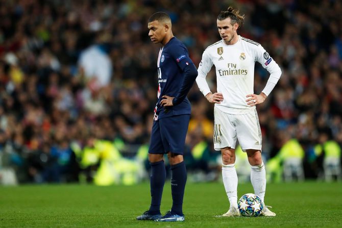 Geret Bejl, Kilijan Embape, Mbape, Real Madrid, PSŽ Geret Bejl, Kilijan Embape, Mbape, Real Madrid, PSŽ