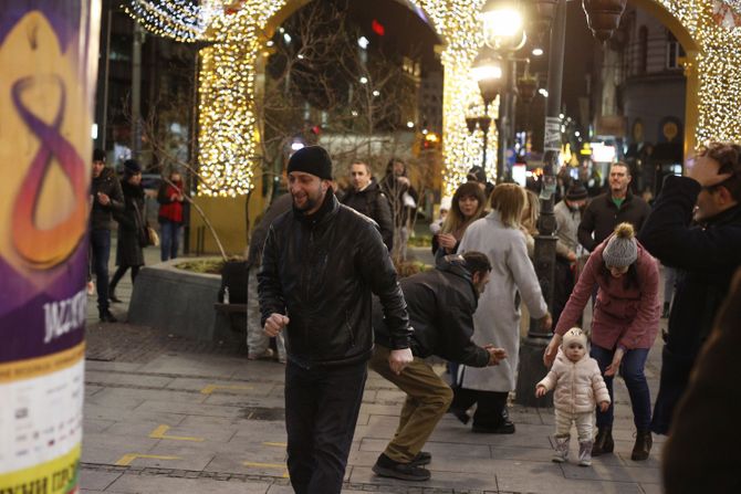 Knez Mihailova ulica Novogodišnja atmosfera Beograd