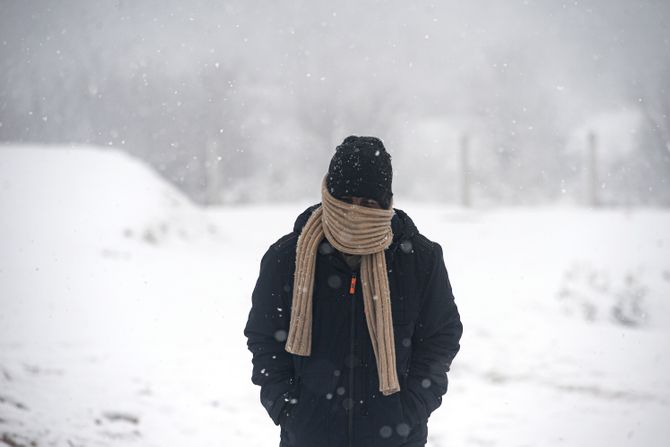 Lipa migranti kamp Bihać sneg