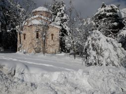 Atina zima sneg Grčka