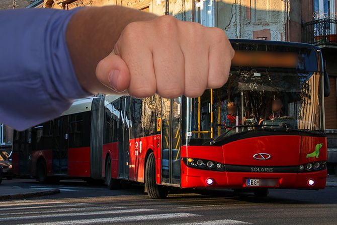 Autobus, tuča, pesnica