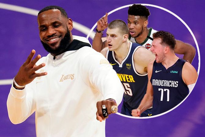 Luka Doncic, Dzejm Lebron, Nikola Jokić