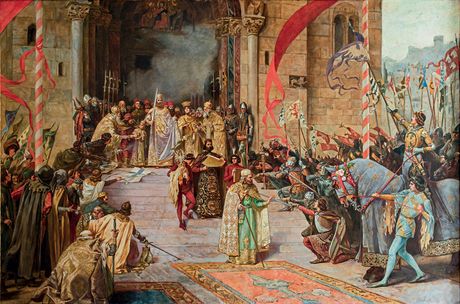 Proglašenje Dušanovog zakonika, Paja Jovanović, Car Dušan, Srednjovekovna Srbija, Istorija Srbije, Istorija Srba, Srpska istorija, Dinastija Nemanjić, Nemanjići Proglašenje Dušanovog zakonika, Paja Jovanović, Car Dušan, Srednjovekovna Srbija, Istorija Srbije, Istorija Srba, Srpska istorija, Dinastija Nemanjić, Nemanjići