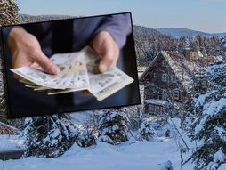 Vikendica sneg, zimovanje, zimska kuća, planina odmor idila