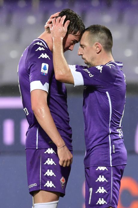 Dušan Vlahović, FK Fiorentina, Frank Riberi Dušan Vlahović, FK Fiorentina, Frank Riberi