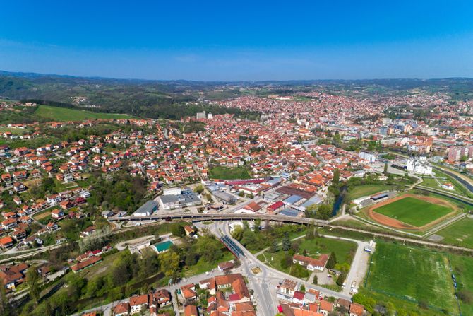 Valjevo panorama centar grada