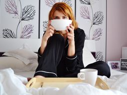 Hrana, doručak u krevetu, krevet