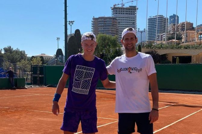 Novak trening Monte Karlo