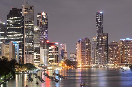 Brizbejn, panorama centar grada, Brisbane