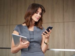 žena, telefon, posao