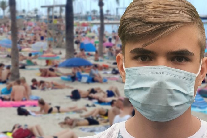 Španija, plaže, korona virus, maske