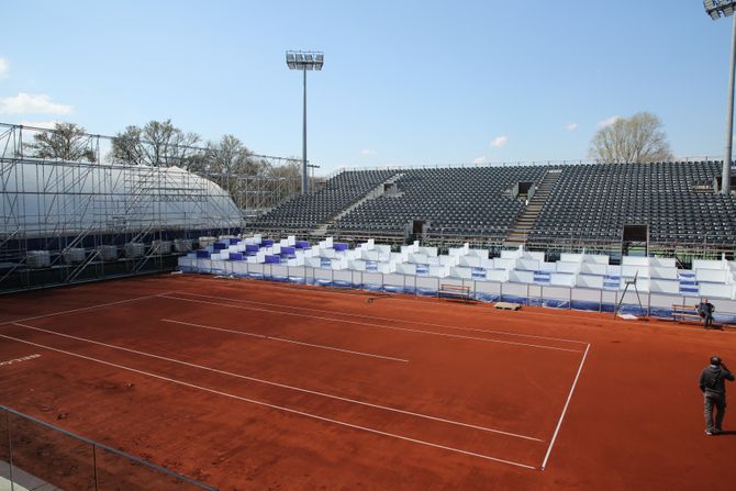 Obilazak teniskih terena, pripreme za Serbia Open