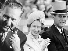 Josip Broz Tito, kraljica Elizabeta II i Princ Filip