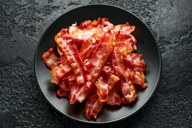 Slanina tanjir jelo hrana