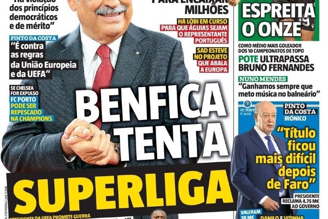 Rekord, naslovna, Benfika Rekord, naslovna, Benfika