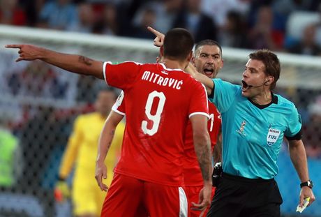 Aleksandar Mitrović, Aleksandar Kolarov, Feliks Brih, Srbija - Švajcarska, sudija, Svetsko prvenstvo Rusija 2018