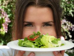 Dijeta, devojka, salata, hrana
