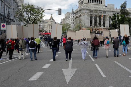 Madrid, protesti, prvi maj demonstarcije
