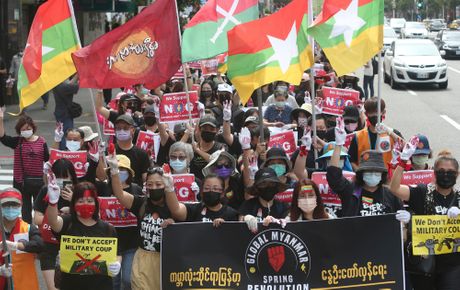 Mjanmar, protesti, demonstracije