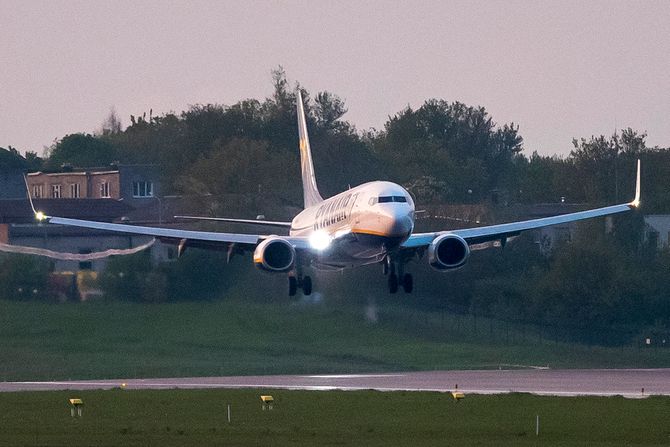 Rajaner Ryanair avion Minsk Belorusija