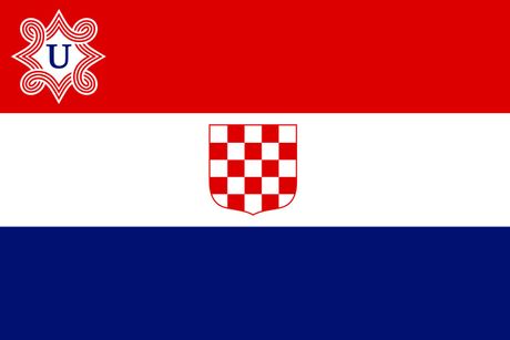 Hrvatska, Ustaška zastava, obeležja, simboli