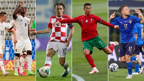 Dresovi reprezentacija Hrvatske, Portugala, Italije i Belgije