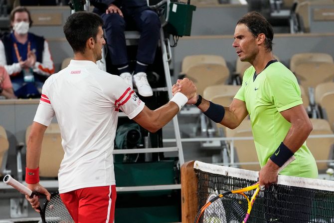 Rolan Garos, Novak Đoković, Rafael Nadal Rolan Garos, Novak Đoković, Rafael Nadal