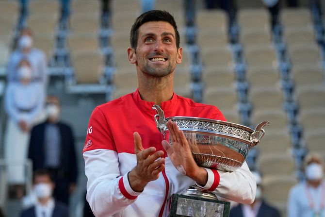 Rolan Garos, Novak Đoković, Stefanos Cicipas Rolan Garos, Novak Đoković, Stefanos Cicipas