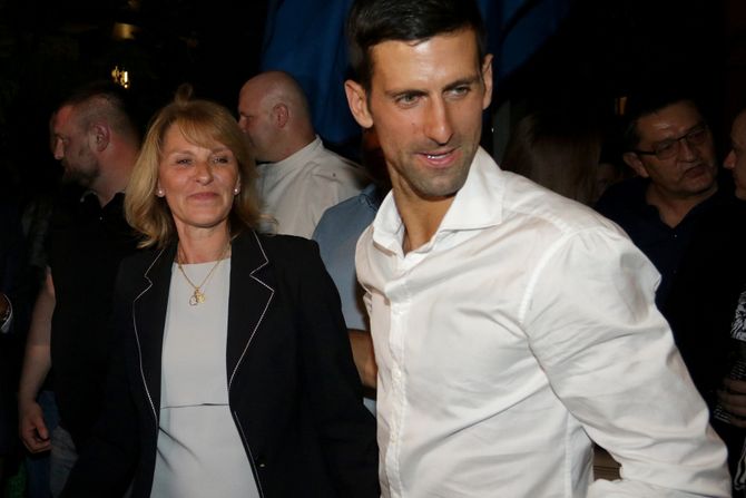 Prijatelji, roditelji, rodbina u restoranu Novak na Novom Beogradu slave osvajanje Rolan Garosa, Novak Đoković